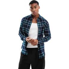 Flanellhemden - Grün Tommy Jeans Relaxed-Fit Flannelshirt, Größe