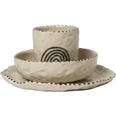 ferm LIVING Naive Red Brown Spisestel 3stk