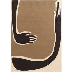 Tæpper & Skind ferm LIVING Pose Tufted Gulvætpe 140x200 cm Dark Brun, Hvid cm