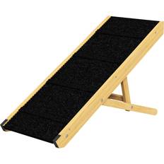 Pawhut Hunderampe Klappbar 83.5 x 35 x 47.5 cm Natur+Schwarz