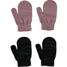 Name It Magic Glitter Mittens 2-pack - Black/Grape Shake (13232717)