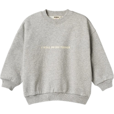 Wheat Kid's X Pernille Teisbæk Crewneck Hello - Grey Melange