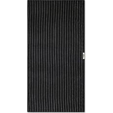 Tekla Handdukar Tekla Organic Terry Bath Towel 70x140 cm Black Stripe Badlakan Svart (140x70cm)