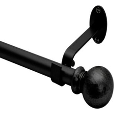 Curtain Accessories Elrene Farmhouse Adjustable Curtain Rod 28"-48" - Black