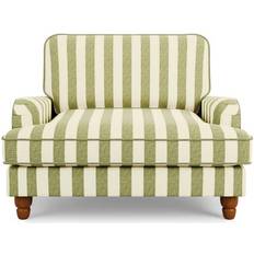 Dunelm Beatrice Woven Stripe Olive Armchair 89cm