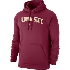 Nike Men's Florida State Seminoles Garnet Club Fleece Wordmark Pullover Hoodie