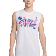 Basketball T-shirts Nike Men's Dri-FIT Sleeveless Basketball T-shirt - White