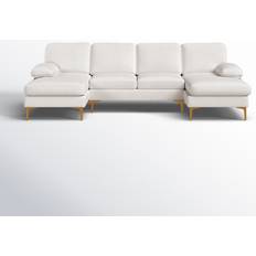 Willa Arlo Trego Creamy/White Sofa 105.5" 4 Seater