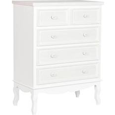 White Chest of Drawers Home ESPRIT Comfortable White/ Beige Chest of Drawer 80x105cm