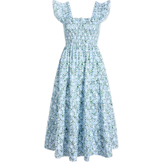 Midi Dresses - XXXS Hill House Home The Ellie Nap Dress - Blue Basketweave Vine