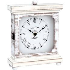 Table Clocks Tasse Verre Rustic Shelf Tan Table Clock 17.8cm