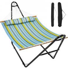 Hammocks VEVOR Double Quilted Fabric Hammock Two Person 480 lbs Capacity - Green