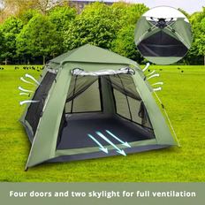 Attoe 240*240*150cm Spring Quick Open Four-Person Family Tent