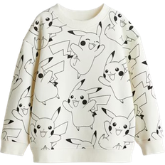 Sweatshirts H&M Printed Sweatshirt - White/Pokémon (1117455015)