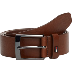 Tommy Hilfiger Leather Square Buckle Belt - Tan