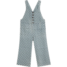 Dungarees Trousers White Stuff Viola Crop Linen Dungaree - Green Print