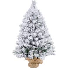 Interior Details Homcom 3ft Artificial with LED Light, Concrete Base Christmas Tree