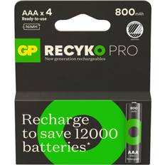 GP Batteries Recyko Pro Rechargeable Battery AAA 800mAh 4-pack