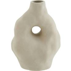 Madam Stoltz Stoneware Greige Vase 24.5cm