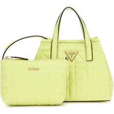 Guess Latona Quilted Mini Shopper Bag - Fluorescent Green