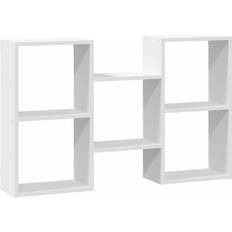 vidaXL White 96 x 18 x 60 cm Engineered Wood Wall Shelf