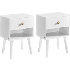 With Drawer And Solid Wood Legs Cloud White 1