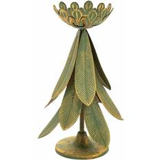 Gold Candle Holders Alexandra House Living Iron 21 x 31 x 21 cm Feathers Candle Holder