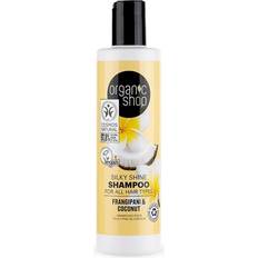 Organic Shop Slitet hår Schampon Organic Shop Silky Shine Shampoo Frangipani and Coconut