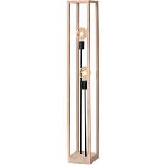 Home ESPRIT Wood Iron Brown/Black/Natural Golvlampa 123cm