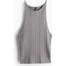 H&M Tank Tops H&M Rib-knit Tank Top Gray