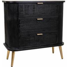 MDF Chest of Drawers Alexandra House Living Black MDF Wood 35 x 81 x 80 cm Chest of Drawer