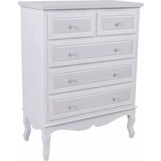 MDF Comò Alexandra House Living White MDF Wood 40 x 105 x 80 cm Chest of Drawer