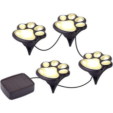 As Seen On TV Odash -LED Paw Print Solar Power Garden Lights - 4 Pack