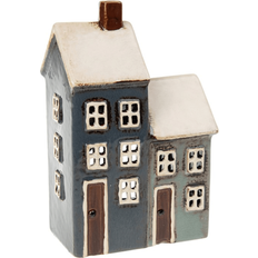 Blue Candle Holders Shudehill Giftware Village Pottery Grey & Navy Two Tealight Candle Holder