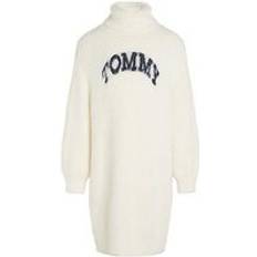 Tommy Hilfiger Dresses Tommy Hilfiger Girls Turtleneck Fluffy Long Sleeve Dress Cream, Cream, Years, Women YEARS