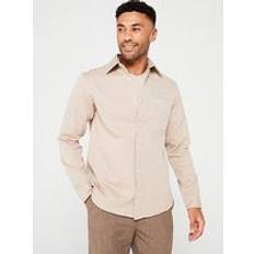 Jack & Jones Premium Long Sleeve Twill Pocket Shirt, Pure Cashmere, M, Men