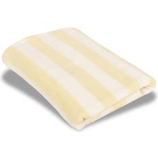 Randig Handduk 50x100 cm 100% Bomull Gul Och Vit