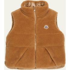 Polyester Padded Vests Children's Clothing Moncler ENFANT Doudoune sans Colbricon Beige 14A