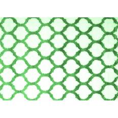 Ahgly Company Indoor Rectangle Trellis Emerald Green Area Rug 2 x 5