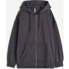 H&M Jackets H&M Oversized Hooded Jacket Gray