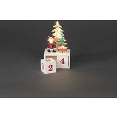 Konstsmide B/O Kalendar med Ren Trä 5 Varmvita Led Timer