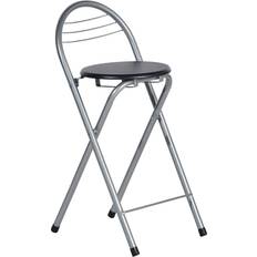 Metro Lane Modern Folding Bar With Backrest 1 Seating Stool
