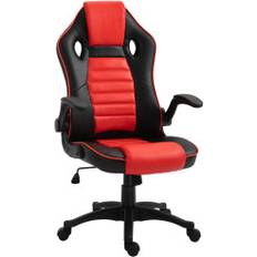 Northio Gaming Stol Med Rocker Funktion Racing Stol Ergonomisk Kontorstol Armlæn Højdejusterbare Kunstlæder Rød Sort 66,5 X 66 X 113-1