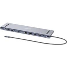 Manhattan USB-C Dock Hub with Card Reader 100W