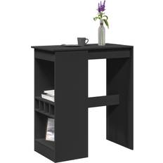 Black Bar Tables vidaXL with Racks Black 90 x 47.5 x 103.5 cm Bar Table