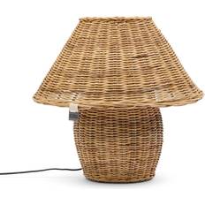 Rustic Rattan Tischlampe