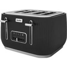 Toasters Breville Linear VTR030 4-Slice Toaster Black & Chrome