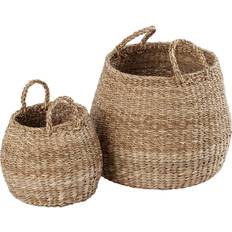 Dixie Esther Round With Handles 2-pack Natural Basket