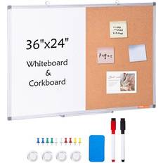 VEVOR Tableaux d'affichage VEVOR Combo Tableau 90 x 60 cm - Blanc et Tableau