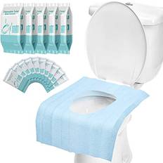 Blue Toilet Seats 50 Pack Toilet Seat Covers Disposable Waterproof 16 x 24 Inch Extra Large Blue